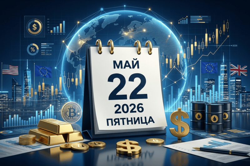 Экономический календарь 22 мая 2026: глобальный финал недели под влиянием США, Европы и ожиданий ФРС